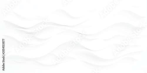Photos Abstract pure white seamless wavy background with 3d paper cut relief effect and soft shadows vector illustration