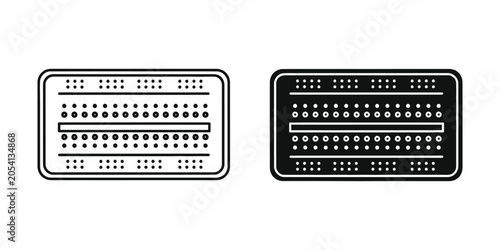 Photos Breadboard circuit board prototype development in clean white and black vector s
