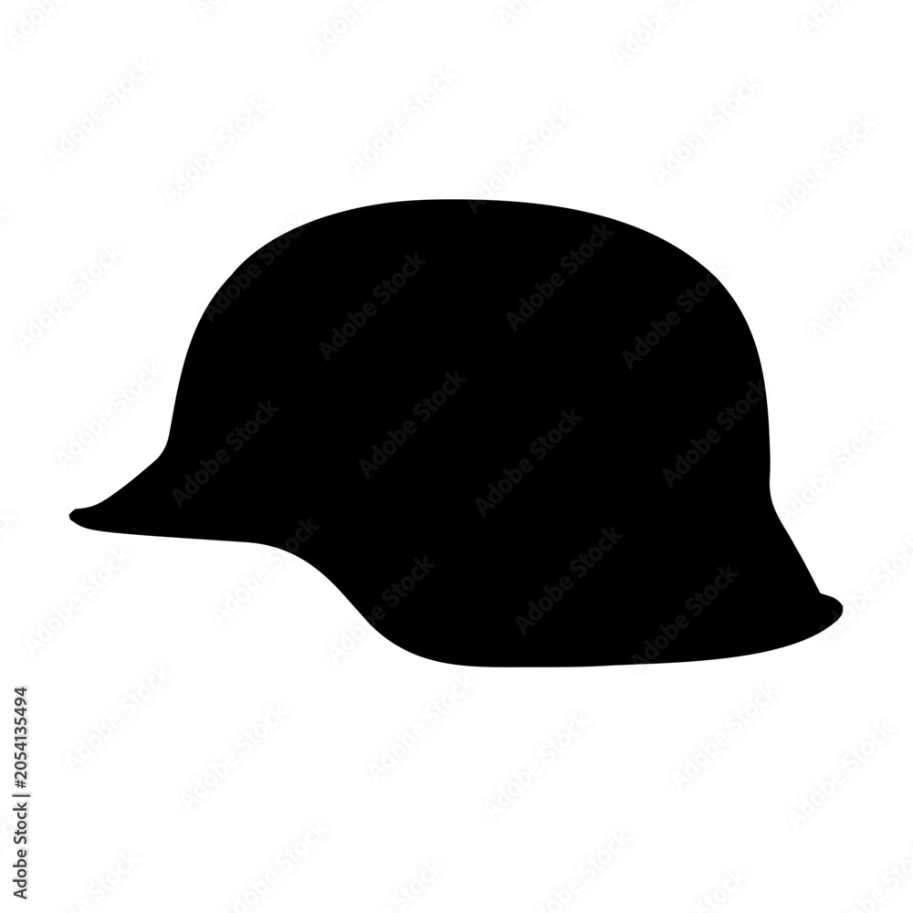 Fototapeta premium Biker Half Helmet Silhouette – Flat Vector Plotter Cut File
