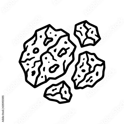 Εκτύπωση καμβά Chunks of crumbly cookie pieces.