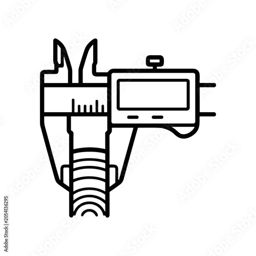 Bild auf Leinwand Digital Caliper Measuring Tool Device.