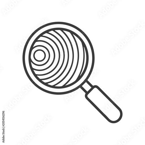 Magnifying glass with handle closeup.