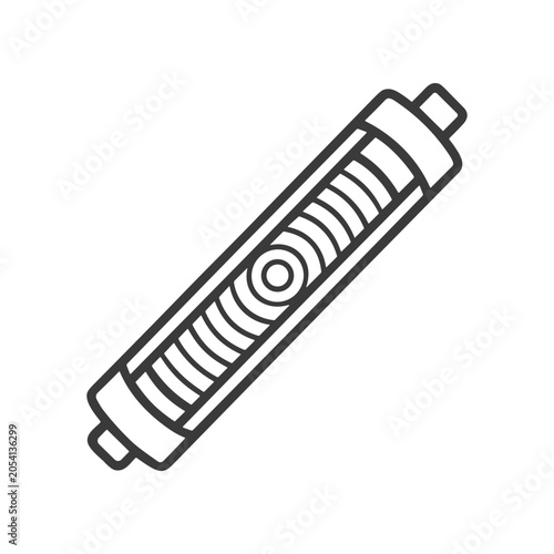 Detailed drawing of a shock absorber.