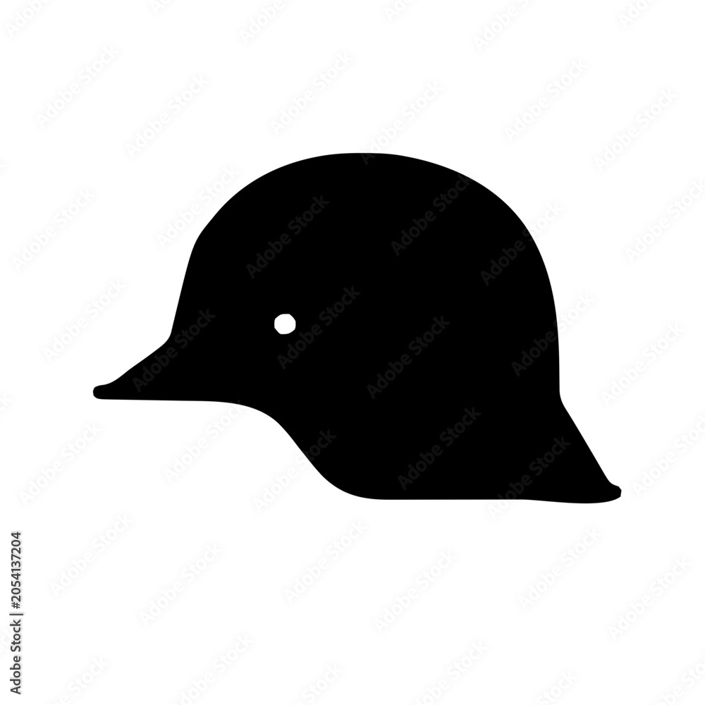 Fototapeta premium Biker Half Helmet Silhouette – Flat Vector Plotter Cut File