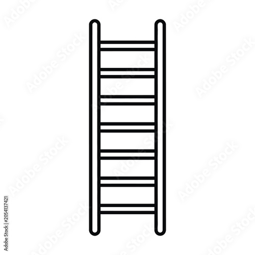 Fotografi Minimalist Ladder Icon Symbol Isolated on White Background for Construction and
