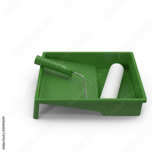 Green Paint Roller Tray Kit