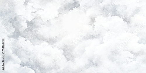 Schilderij op canvas Abstract soft gray and white watercolor splash texture mimicking cloudy sky or subtle marble stone vector illustration
