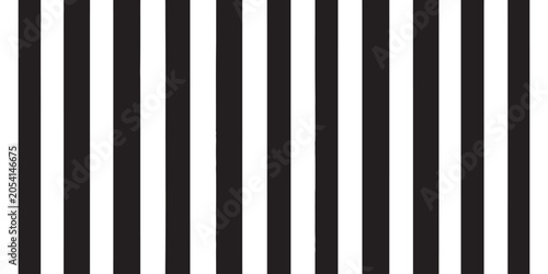 Bold vertical black and white geometric stripes pattern creating a classic retro optical illusion background vector illustration.