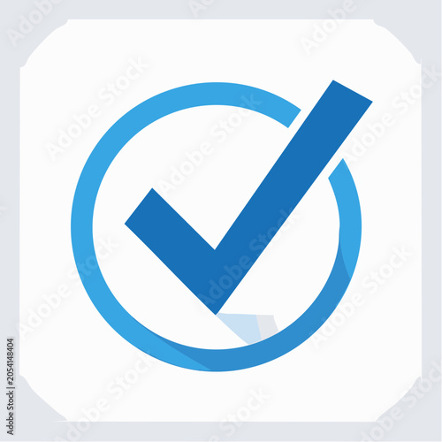Blue Check Mark Icon