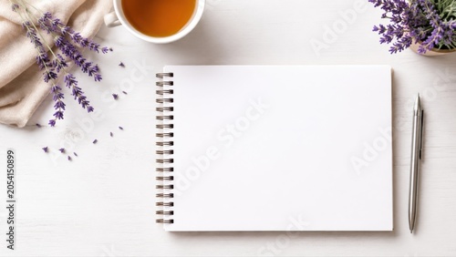 Open Spiral Notebook on Desk for Writing and Planning