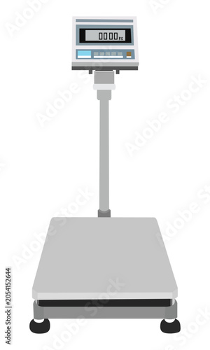 Digital platform weighing scale vector illustration isolated on transparent background