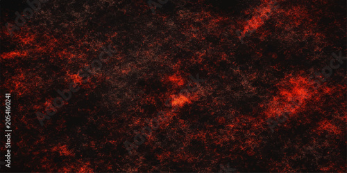 Fényképezés Red abstract fire and smoke background with glowing flames, heat energy and dark