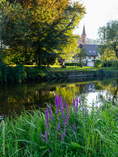 Riverside Landscape with Church in Schiltach