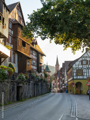 Quiet Street with Historic Timber-Framed Houses