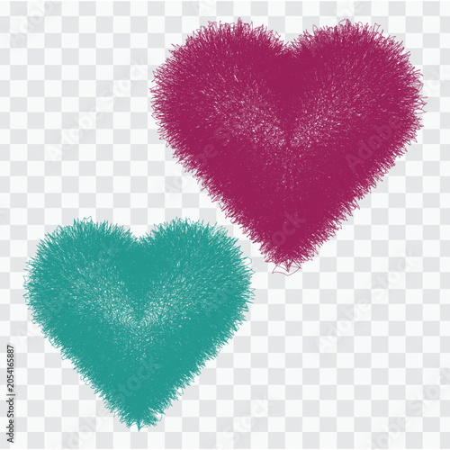 Art design heart shape vector icon maroon and turquoise color.