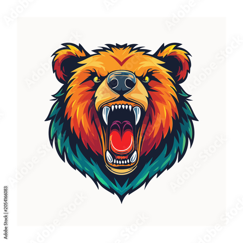 Stylized tiger mandala face illustration