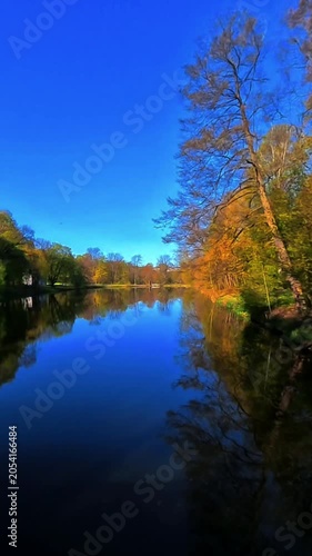 autumn landscape with lake