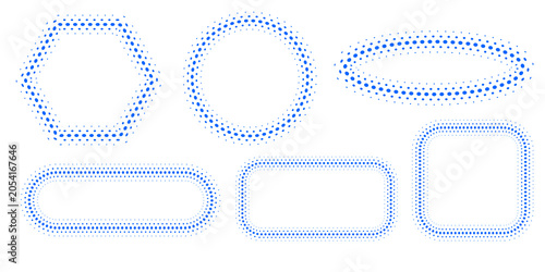 Fotografie Blue pixelated rectangular shape with white plus and minus symbols on a white ba