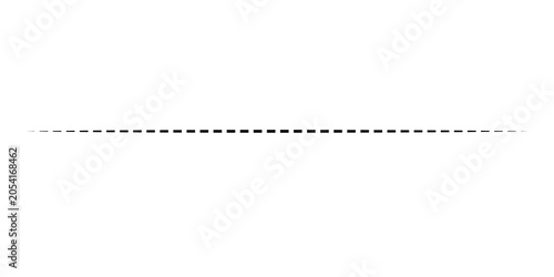 Quadro em tela Single horizontal thin black line centered on a plain white background for isola