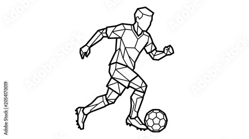 Photos Man Playing Soccer with Ball.