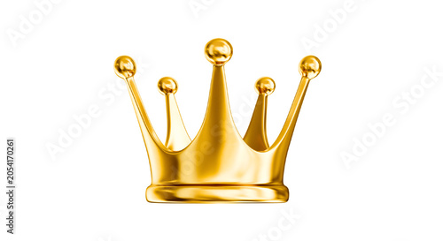 Obraz na plátně gold crown isolated on transparent