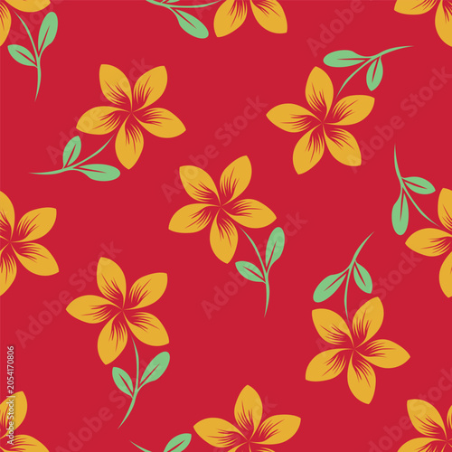 abstract a solid multicolor small and big flower mixed vector pattern arrangement with medium color, all over vector design with white background illustration digital

