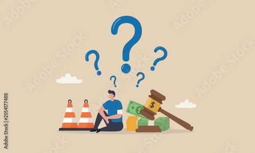 Vászonkép Workers providing wages replacement, employee injured benefit, legal or law to c