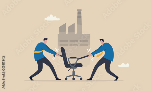 Bilde på lerret Business, compete industrial for vacancy, job promotion or career development co