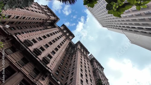 Low Angle View of Historic Edifício Martinelli Skyscraper in São Paulo, Brazil