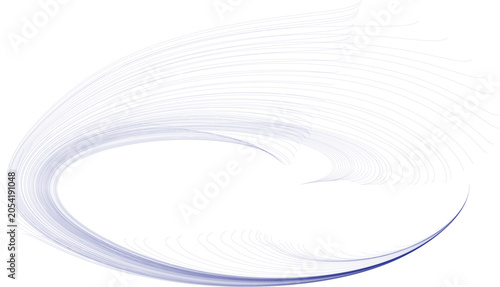 Blue swirling thin lines forming an elliptical vortex pattern
