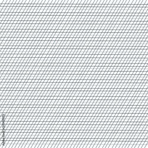 Handwriting practice paper sheet with dotted lines