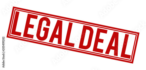 Tableau sur toile Legal Deal Stamp on Transparent Background