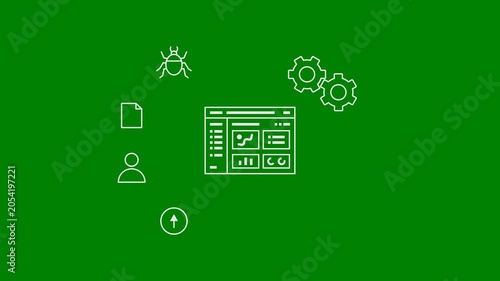 Maintenance Overhead, Product Maintenance, Ongoing Platform and Service Maintenance, Website or App Maintenance, Running or Maintenance Cost - Minimal Flat Design - Green Screen, 7.5% Gray