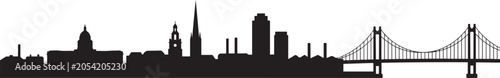 Foto Kingston Upon Hull skyline silhouette