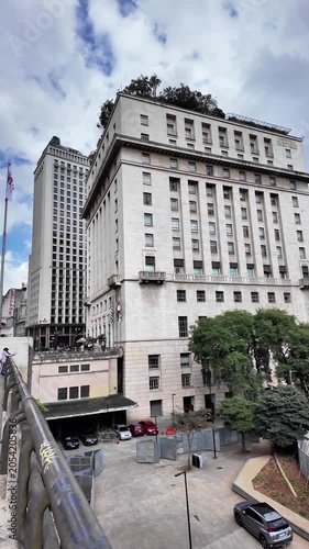 Sao Paulo City Hall Matarazzo Building Architecture - Brazil Stock Footage