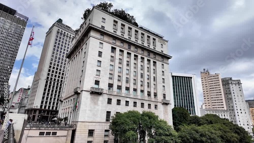 Sao Paulo City Hall Matarazzo Building Architecture - Brazil Stock Footage