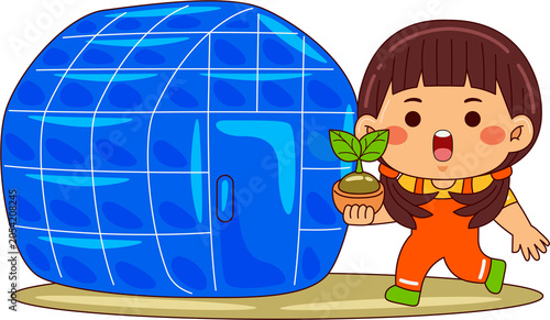 kids world environment day illustration