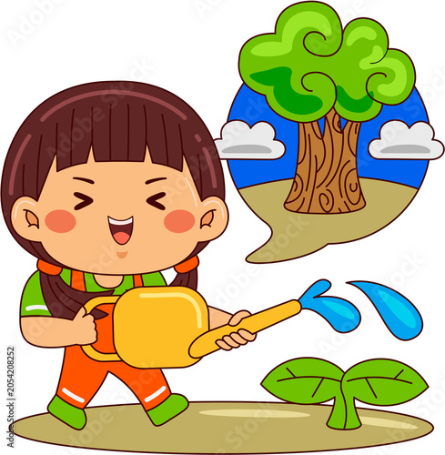kids world environment day illustration