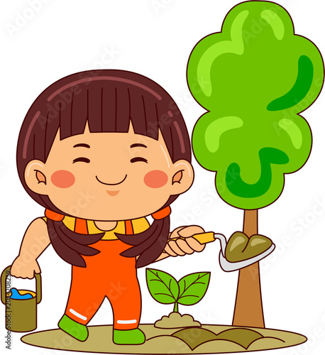 kids world environment day illustration