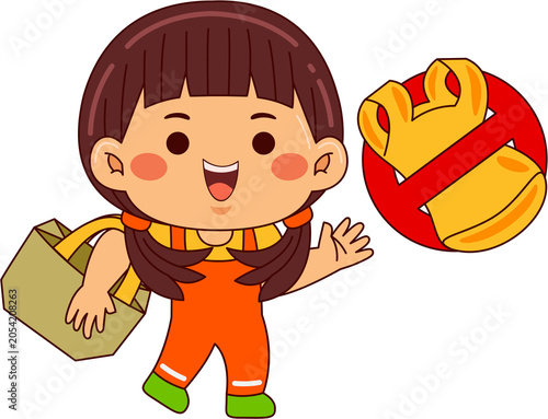 kids world environment day illustration