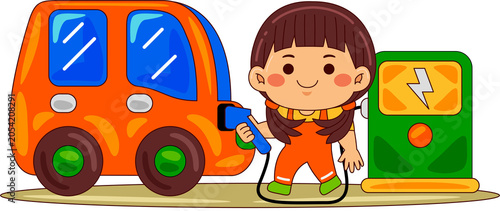 kids world environment day illustration