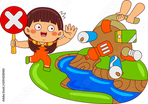 kids world environment day illustration