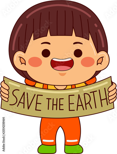 kids world environment day illustration
