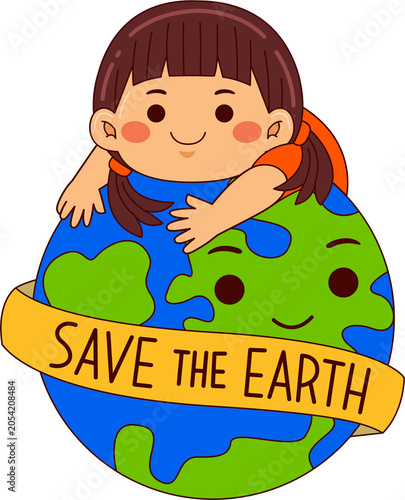 kids world environment day illustration