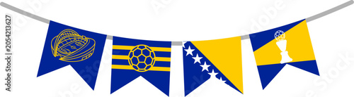 Konstfotografi Bosnia and Herzegovina Football Bunting Garland