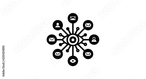 Network Connection Social Media Icons.