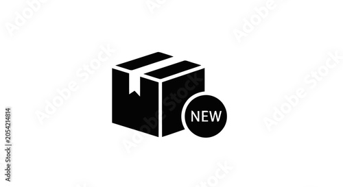 New parcel box with sticker.