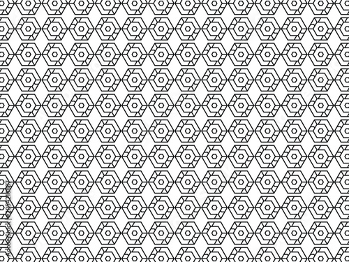 Foto Hexagonal geometric pattern with internal divisions.