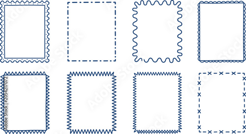 Schilderij op canvas Collection of hand drawn decorative border frames with decorative collection orn