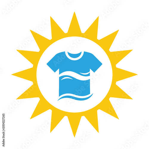 Summer clothing sun icon graphic symbol